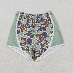 Camo Brown Green Girls Shorts