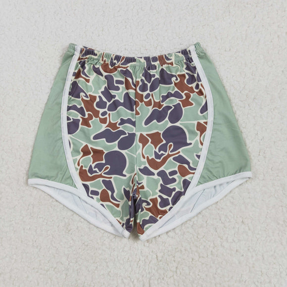 Camo Brown Green Girls Shorts