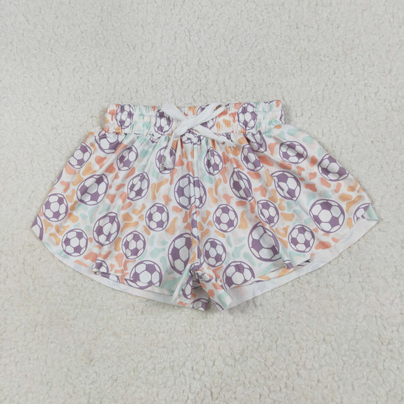 Soccer Leopard Print Girls Shorts