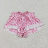 Pink Leopard Print Girls Shorts