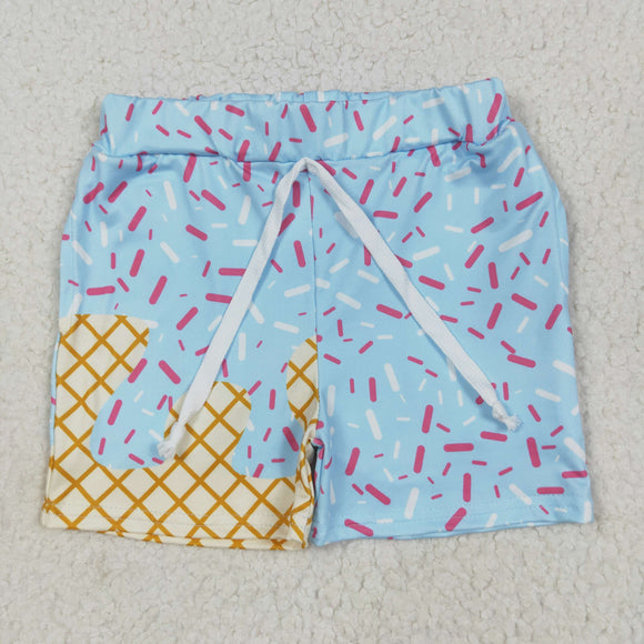 Waffle Ice Cream Sky Blue Boys Shorts