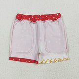 Stars Waffle Red Shorts Boys 4th of July Pant