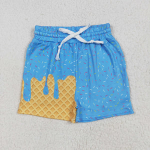 Waffle Ice Cream Blue Boys Shorts