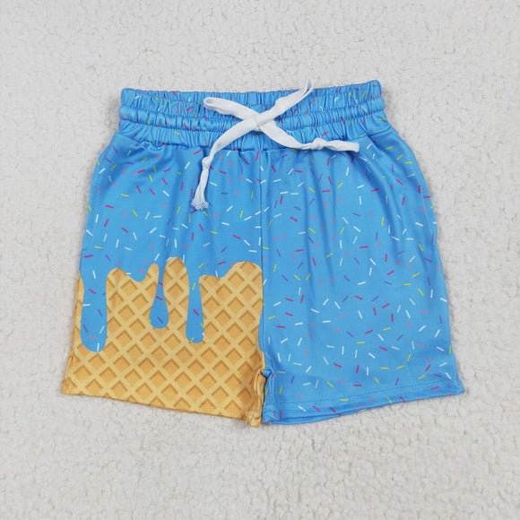 Waffle Ice Cream Blue Boys Shorts
