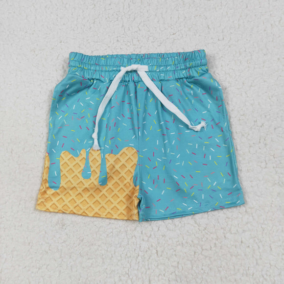 Waffle Ice Cream Bluish Boys Shorts