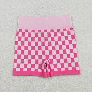 Plaid Hot Pink Adult Shorts