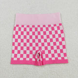 Plaid Hot Pink Adult Shorts