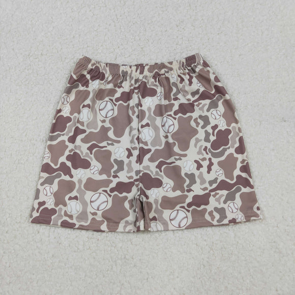 Baseball Brown Camo Boys Shorts