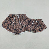 Adult Brown Camo Athletic Mommy & Me Women Shorts