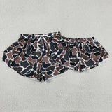 Kids Brown Black Camo Athletic Mommy & Me Girls Shorts