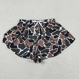 Adult Brown Black Camo Athletic Mommy & Me Women Shorts