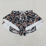 Adult Brown Black Camo Athletic Mommy & Me Women Shorts