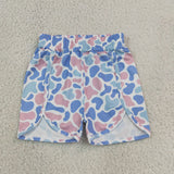 Kids Pink Blue Camo Mommy & Me Girls Shorts