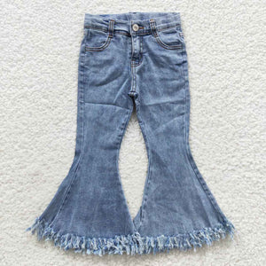 Tassels Flared Girls Jeans Pants