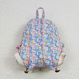 Floral Pink Blue Backpack