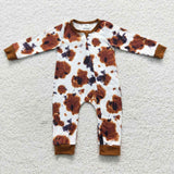 Cowhide Boys Fall Romper