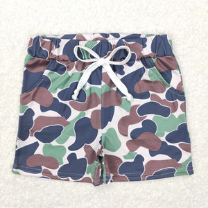 Camo Green Brown Boys Shorts