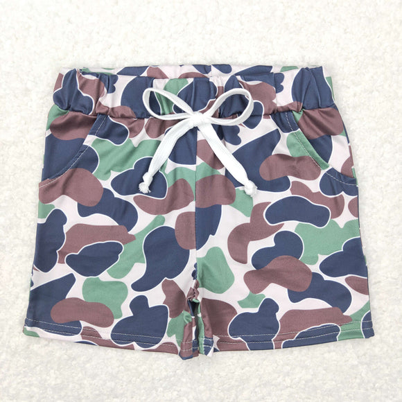 Camo Green Brown Boys Shorts