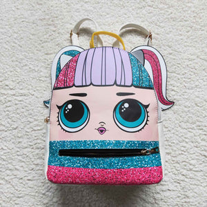 Cartoon Dolls White Backpack