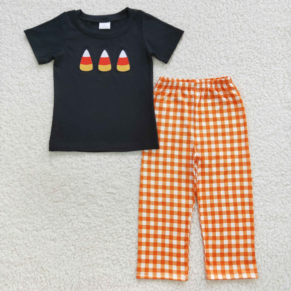 Candy Black Orange Boys Halloween Outfits