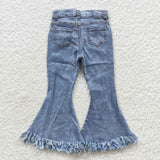 Tassels Flared Girls Jeans Pants