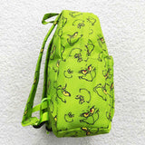 Cartoon Smile Green Christmas Backpack