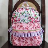 Floral Purple Ruffles Backpack