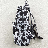 Cow Print White Backpack