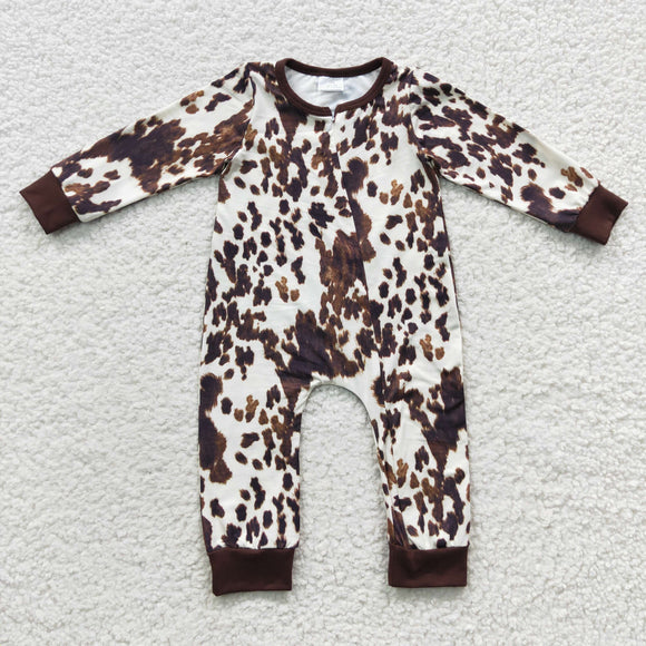 Cowhide Boys Fall Romper