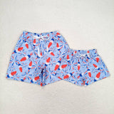 Fireworks Popsicle Blue Boys 4th of July Swimming Trunks