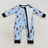 Vampires Blue Boys Halloween Romper