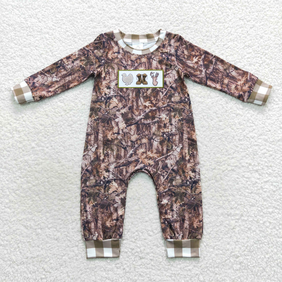 Turkey Boots Deer Jungle Camo Boys Fall Romper