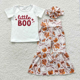 Little Boo Pumpkin Girls Halloween Outfits