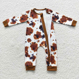 Cowhide Boys Fall Romper