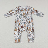 Milk Cookie Snowman Boys Christmas Romper