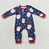 Santa Navy Boys Christmas Romper