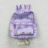 Cartoon Dogs Purple Backpack