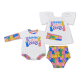 Hangin' with my peeps Girls Easter Romper