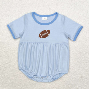 Football Blue Boys Summer Romper