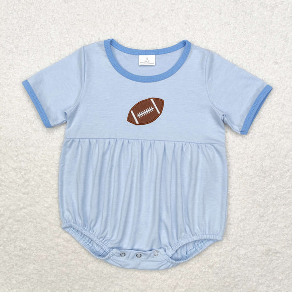 Football Blue Boys Summer Romper