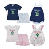 He is Risen Stripe Pink Ruffles Girls Easter Outfits