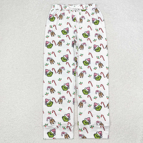 Adult Cartoon White Mommy & Me Christmas Pajamas