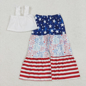 Stars Red Stripe Firework Girls 4th of July Outfits