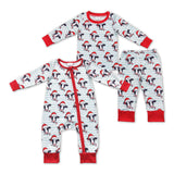 Cows Blue White Stripe Red Boys Christmas Pajamas