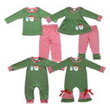 Milk Santa Cookies Red Plaid Green Boys Christmas Outfits