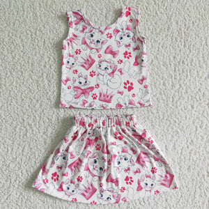 Queen Cat Girls Skirt Sets