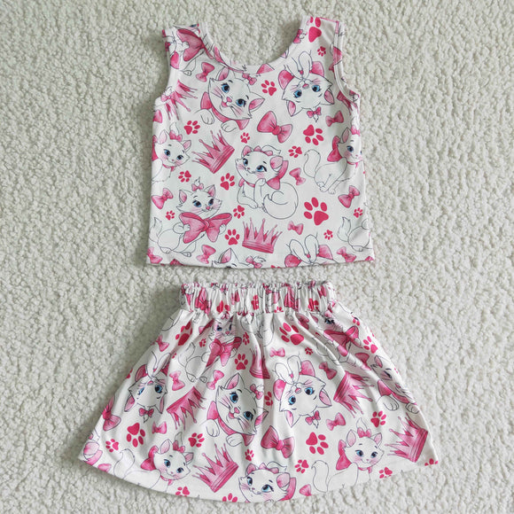 Queen Cat Girls Skirt Sets