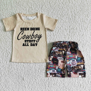 Cowboy Boys Shorts Sets