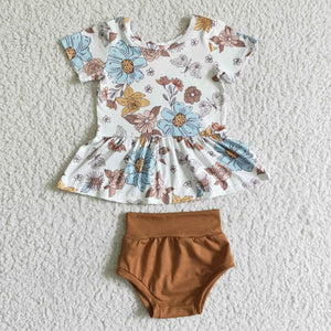 Mustard Floral Bummies Sets