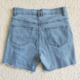 Adult Mommy & Me Distressed Jeans Shorts